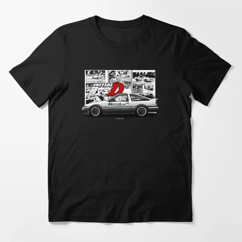

Ae86 Trueno Initial D - Retro Mountain Drift Racing Manga Gift T shirt Street Racer Anime print Graphic clothes All size Tops