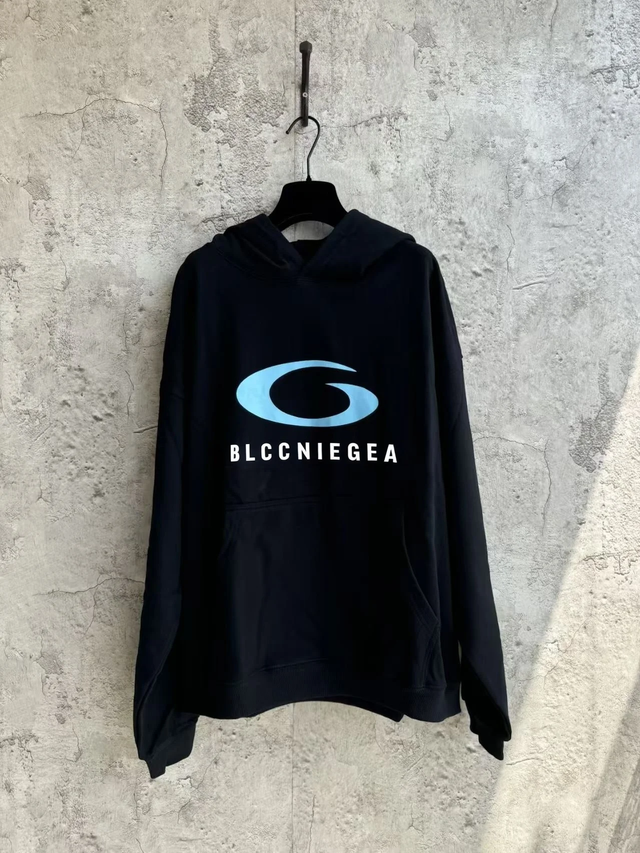 

BLCCNIEGEA осенне-зимний классический модный повседневный свитшот с буквенным принтом Paris b, свободный хлопковый махровый пуловер унисекс