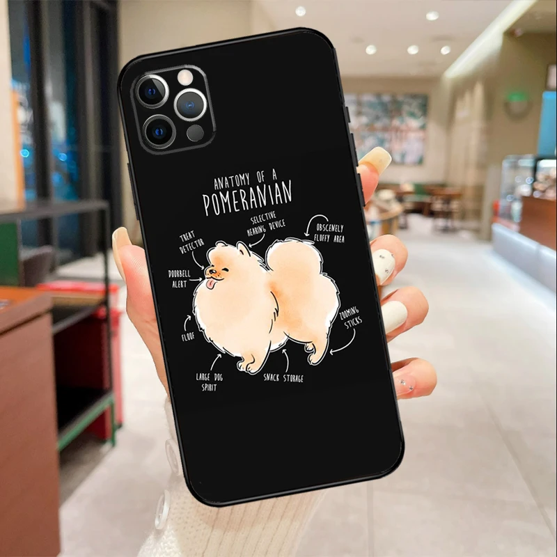 Pomeranian Dog Phone Case For iPhone 16 15 12 13 11 14 Pro Max Mini X XR XS Max 6S Plus Coque