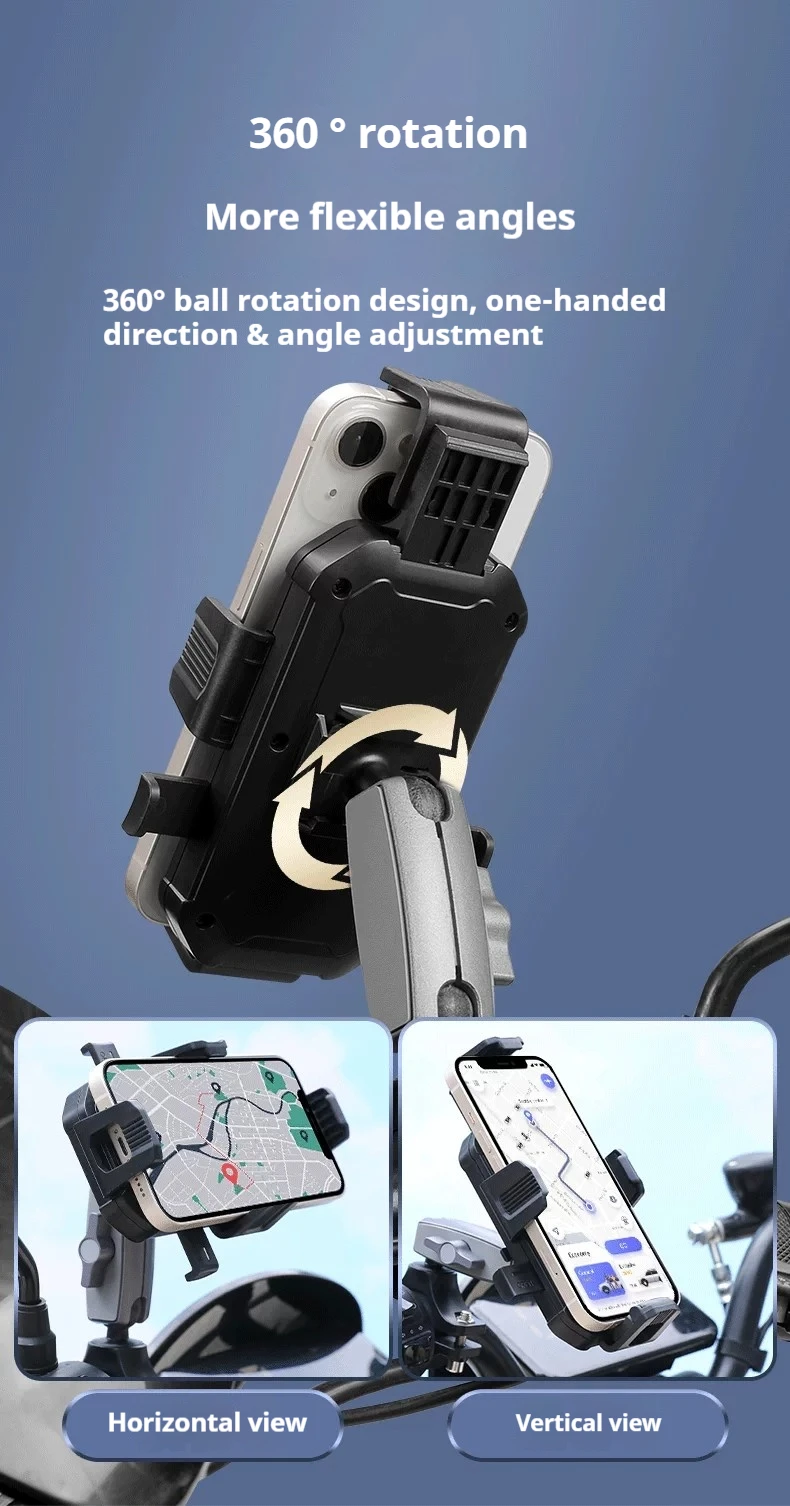 ZEKA Handyhalterung Fahrrad Motorrad Universelle stoßfeste Halterung für iPhone Xiaomi Samsung für 4,7-7 Zoll GSM Houder Fiets – Detail 8