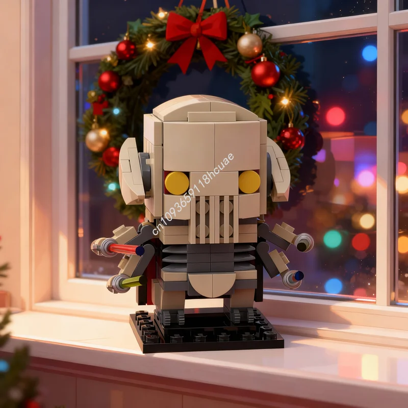 145 elementów MOC Brickheadz General Grievous Model Klocki Konstrukcyjne Prezent na Boże Narodzenie Kreatywna Edukacja Pomysł na Zabawę Klocki dla Dzieci