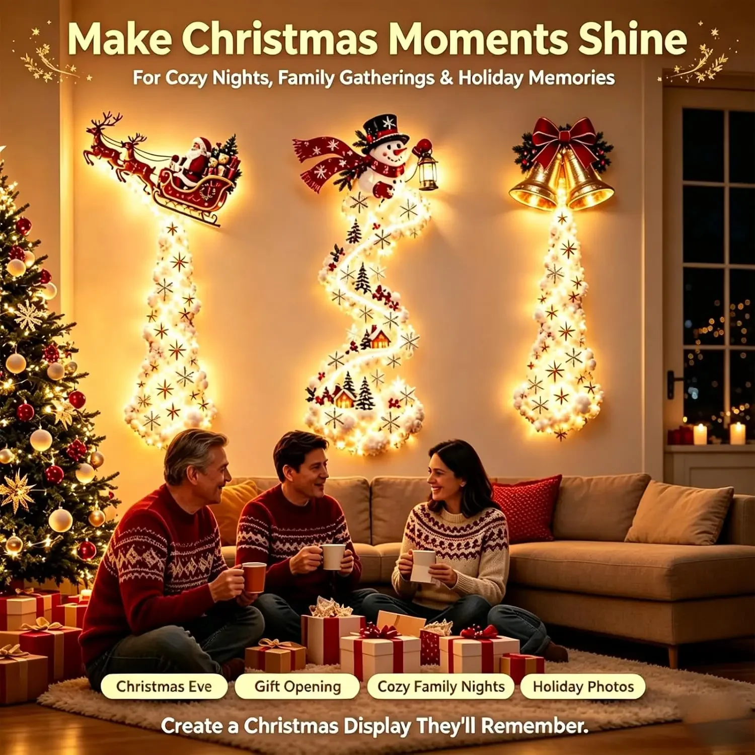 Christmas Magic Trail Wall Light, A Little Xmas Magic, Right on Your Wall