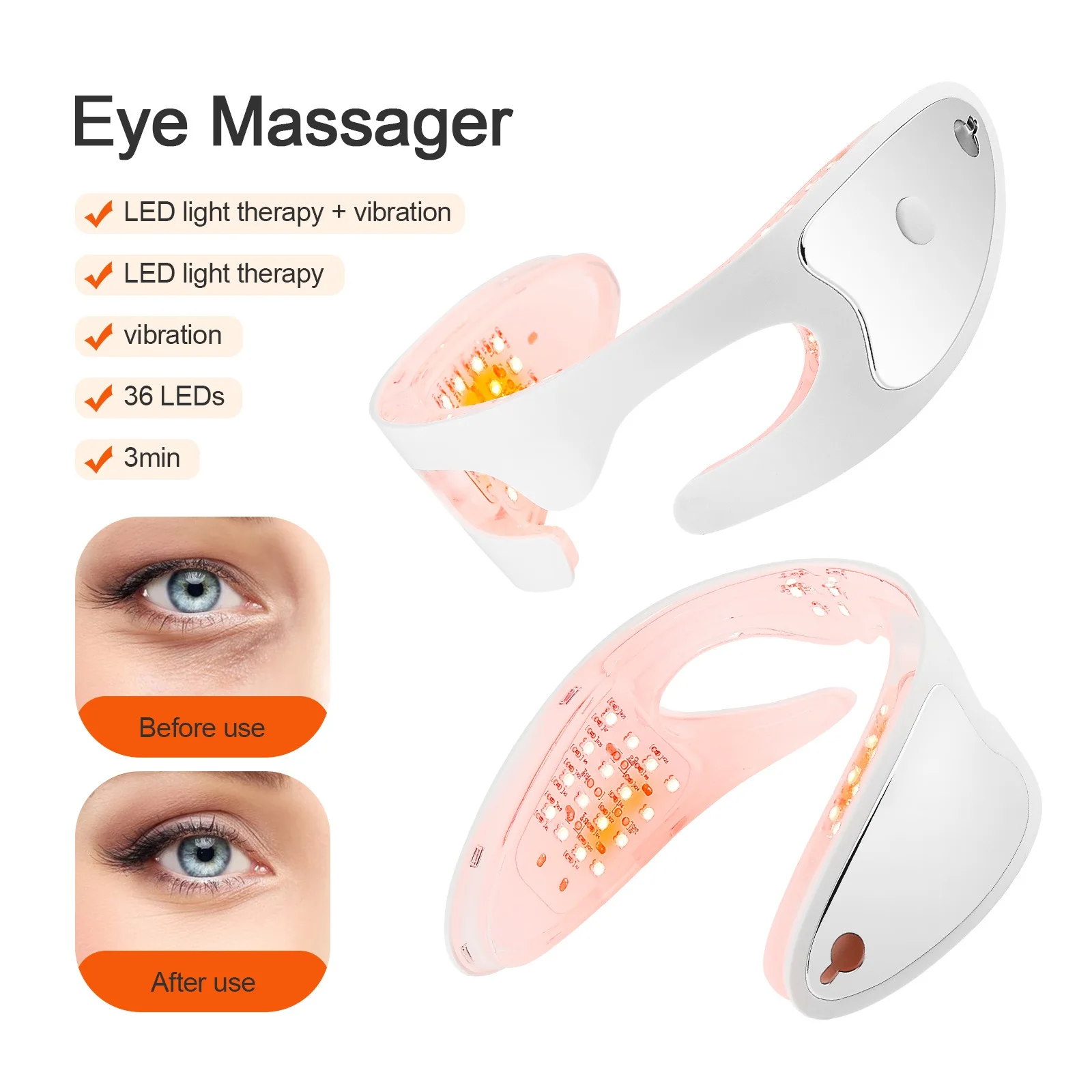 Eye Vibrator Massager Relieve Fatigue Eye Beauty Massage Device for Anti Aging Relieve Eye Fine Lines Home Spa Equipment