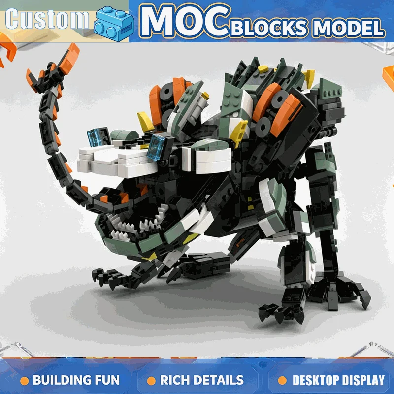 1438PCS Mechanical Predator Beast Model Building Blocks Custom Robot Monster Toy DIY Creative Educational Assembly Figure Gifts