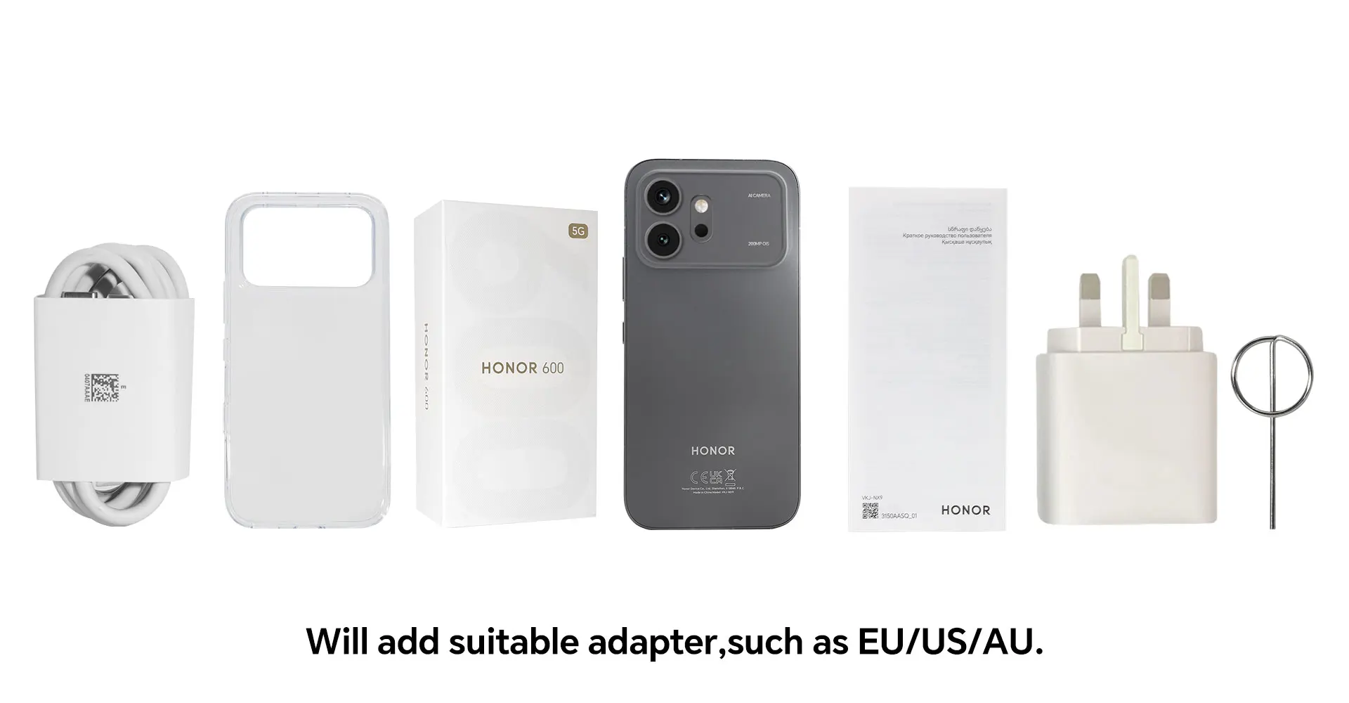 Global Version HONOR 600 5G Smartphone 7000mAh 80W SuperCharge 200MP Main Camera 6.57" AMOLED MagicOS 10 Snapdragon 7 Gen 4 NFC