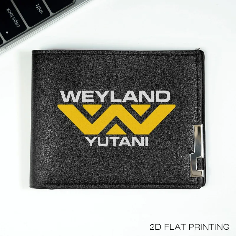 WEYLAND YUTANI LOGO للرجال محفظة من البولي يوريثان نمط الأعمال تصميم نحيف متين وخفيف الوزن للاستخدام اليومي ملحقات الموضة