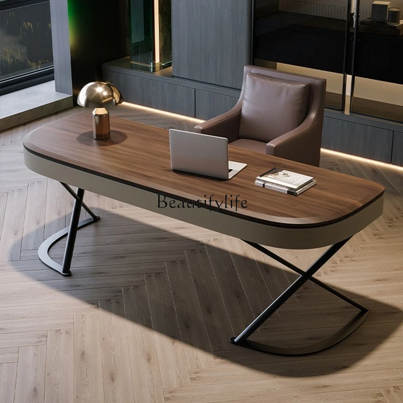 مكتب من الخشب الصلب عالي الجودة وخفيف الوزن وطاولة استشارة مكتبية حديثة وبسيطة للمنزل البسيط #3