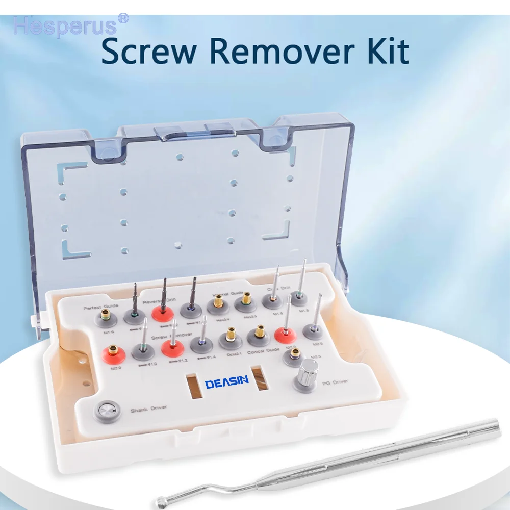 New Dental Screw Removal Kit Remover Drill Driver  Restoration Tools Kit Torque Wrench