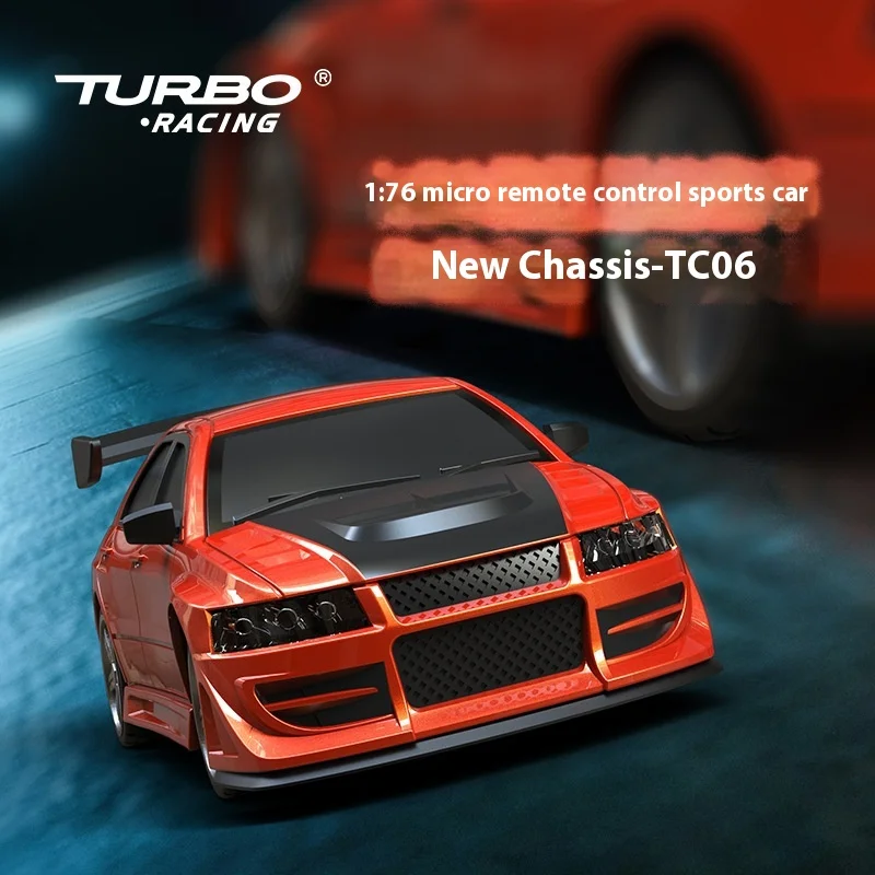 Turbo Racing Mini RC Auto telecomandata in scala 1/76 C76 RTR Edizione limitata con illuminazione ambientale Modello di auto giocattolo