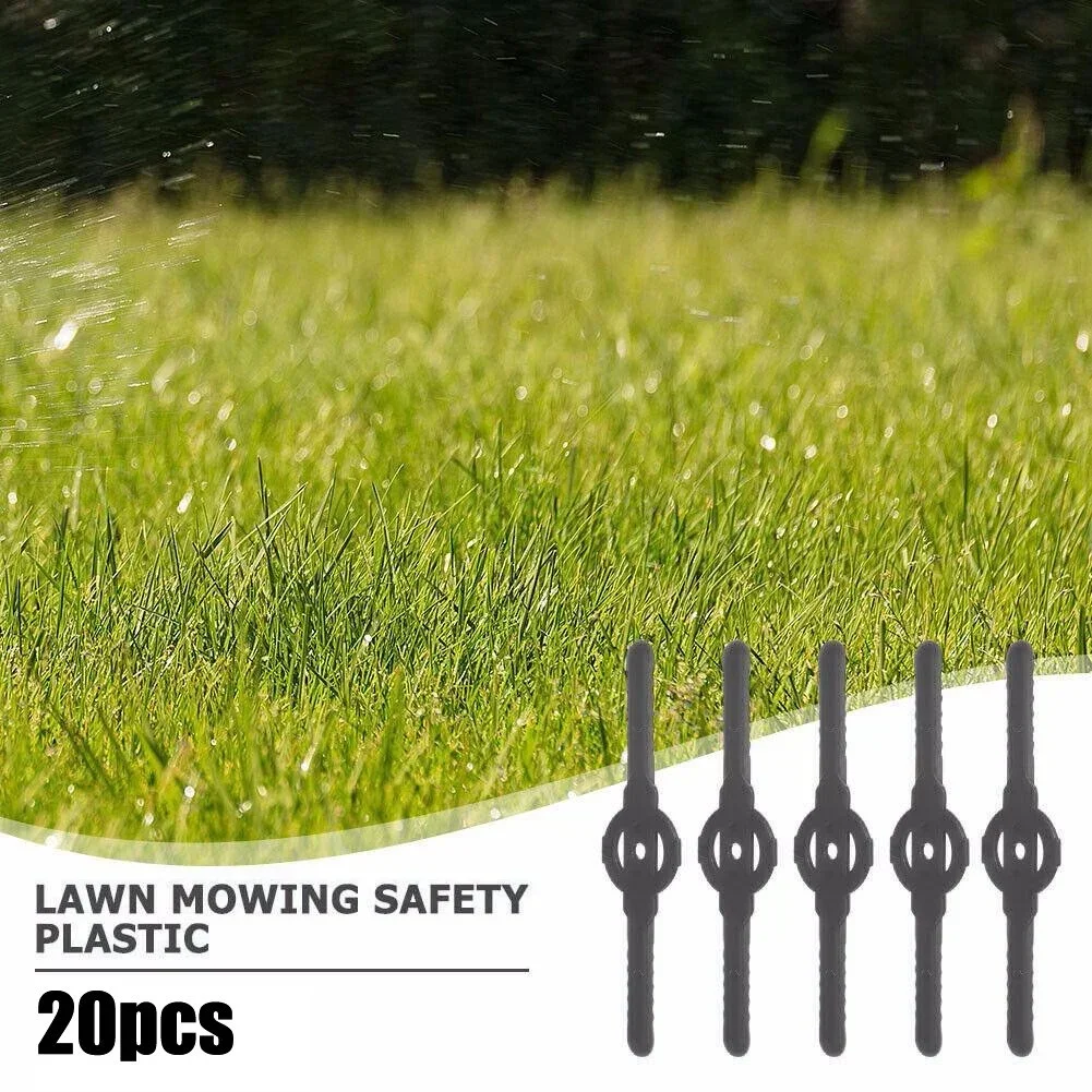 20PCS Grass Trimmer Blades Plastic Brush Cutter Blades For Electric Cordless Grass Trimmer Tool Lawn Mower Garden Spare Parts