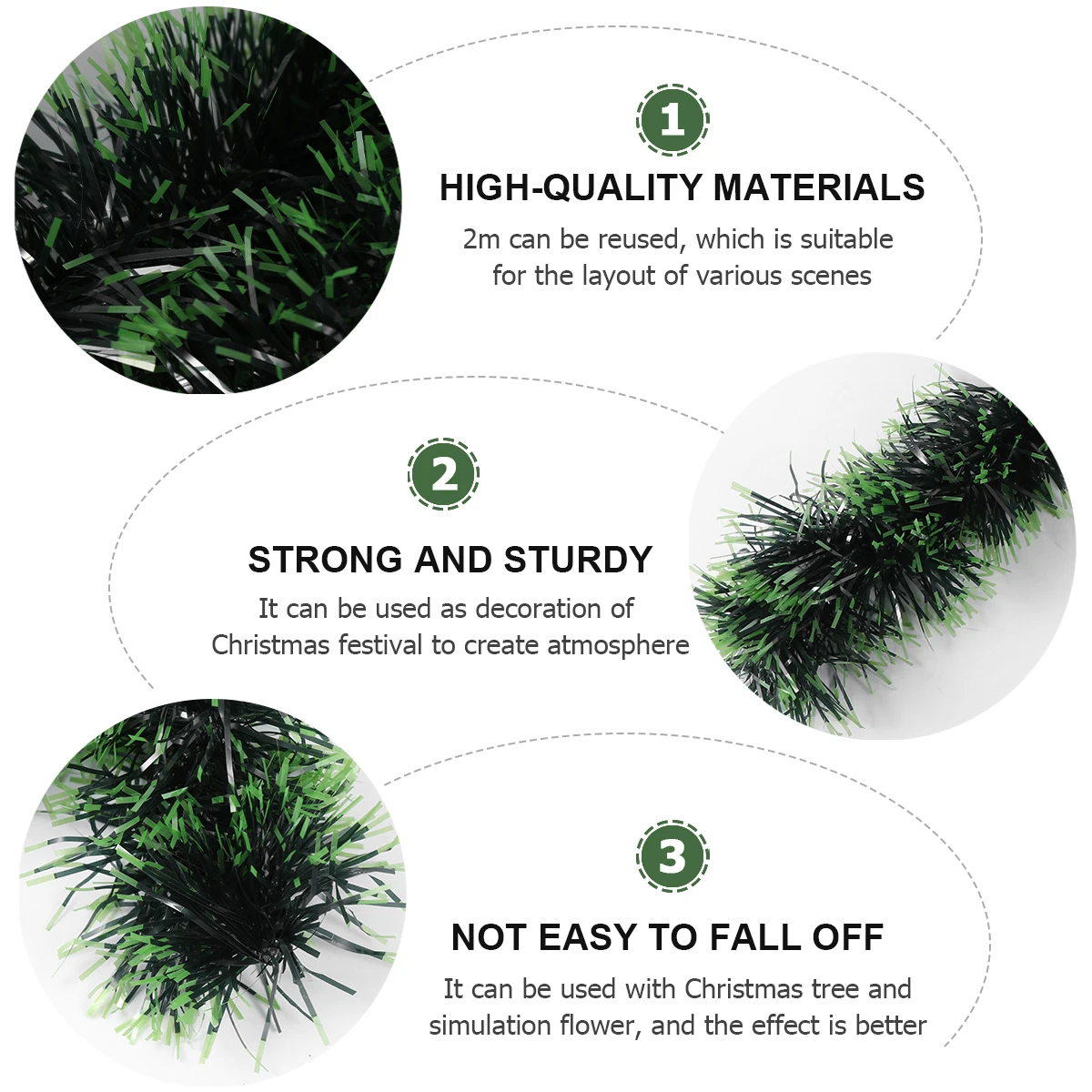 

Dark Green Party Christmas Decoration Indoor Outdoor Garland Garden Ornament Garland Decoration