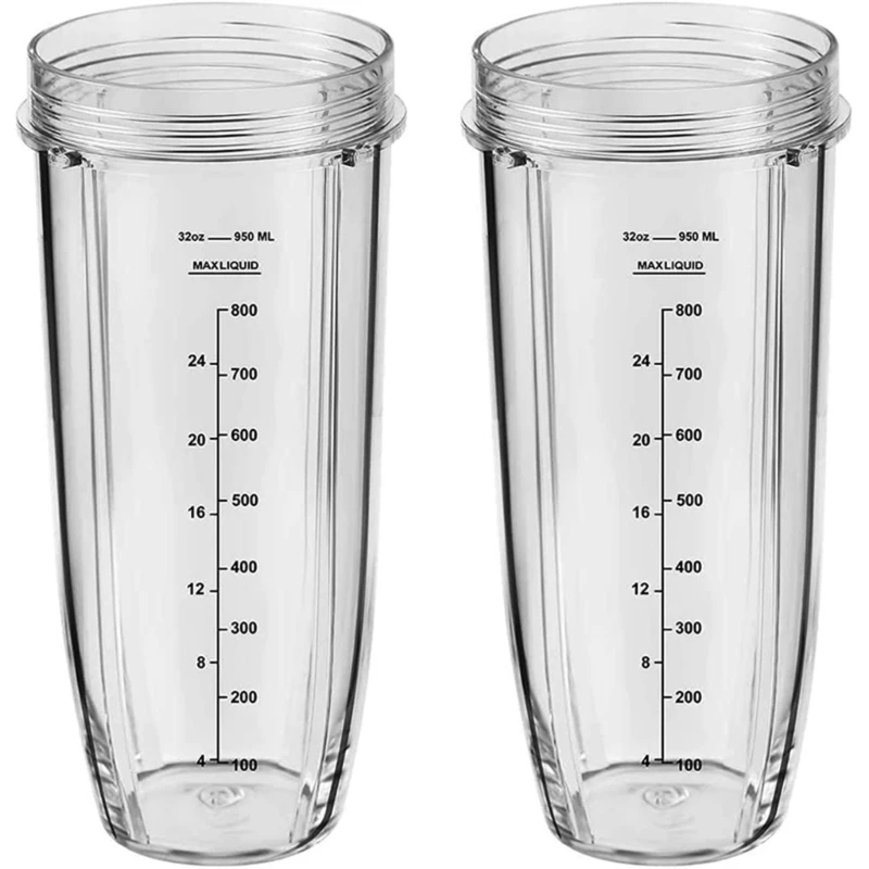 

2Pcs 32OZ Blender Cups with Measuring Scale for BL484 BL486CO BL480 BL492W A6HB