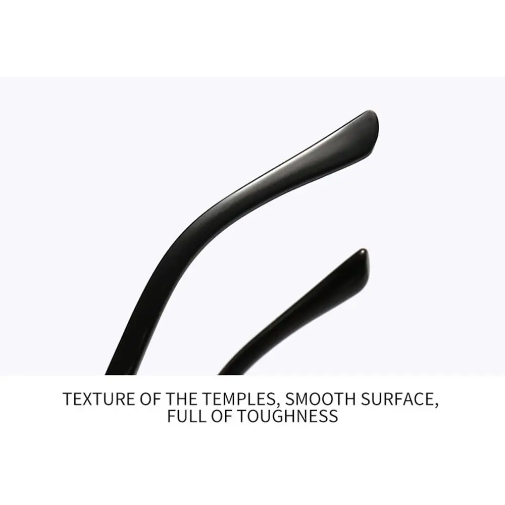 نظارات شمسية كلاسيكية UV400 بدون إطار مستطيلة Y2K ظلال للنساء والرجال