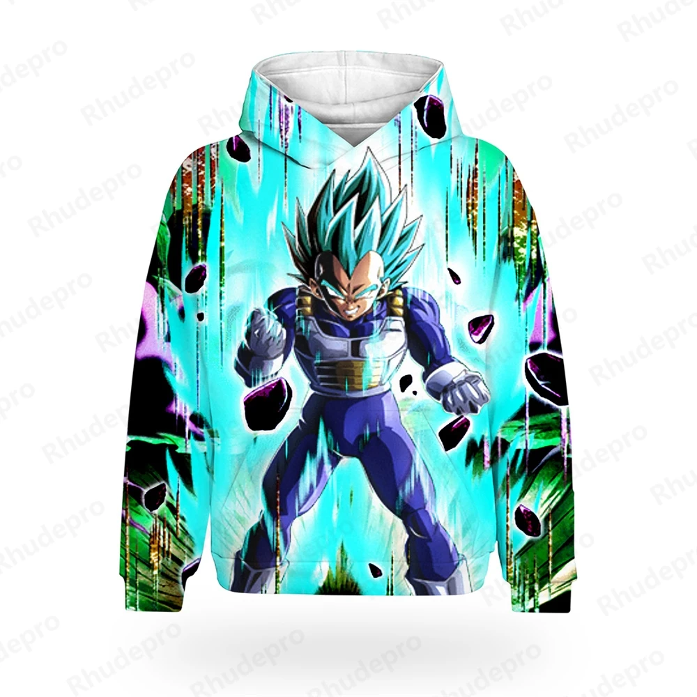 2024 Autumn Men New 3D Hot Goku Vegeta All Over Print Cosplay Children Street Hoodie Unisex Top Oversized Long Sleeve