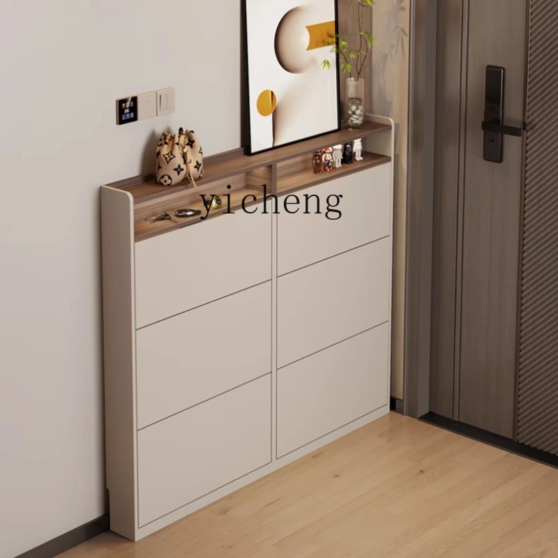 

XL minimalist and ultra-thin shoe cabinet 15cm at the door of the household, extremely narrow entrance cabinet