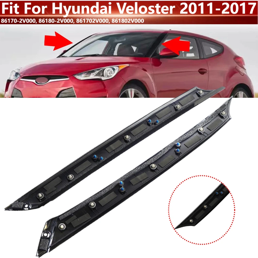 

Комплект из 2 шт. внешних декоративных накладок на стойки лобового стекла 86170-2V000 для Hyundai Veloster 2011-2017