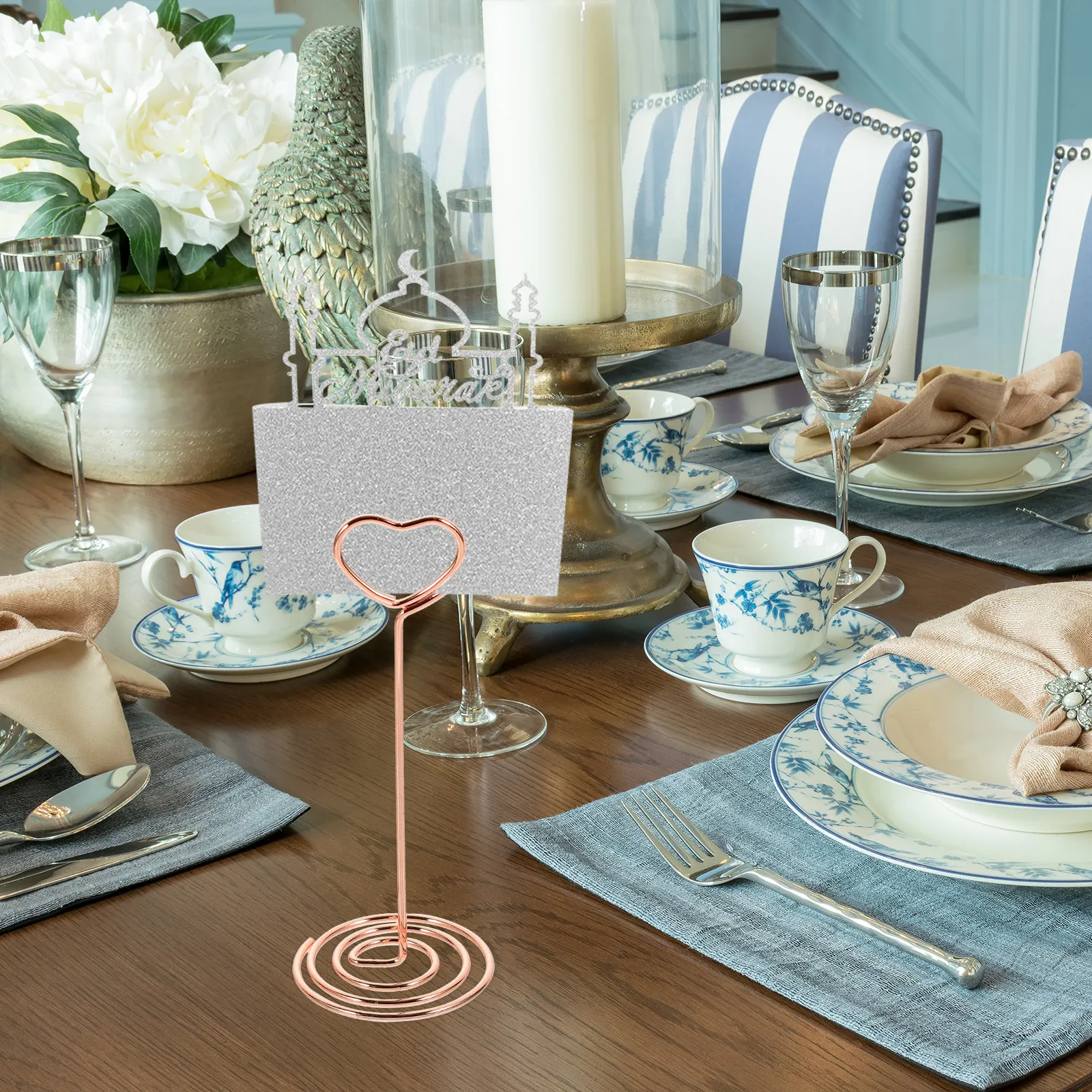 8Pcs Versatile Picture Holder Stand Metal Memo Clip for Wedding Table Number Holders Place Card Holders Photo Display
