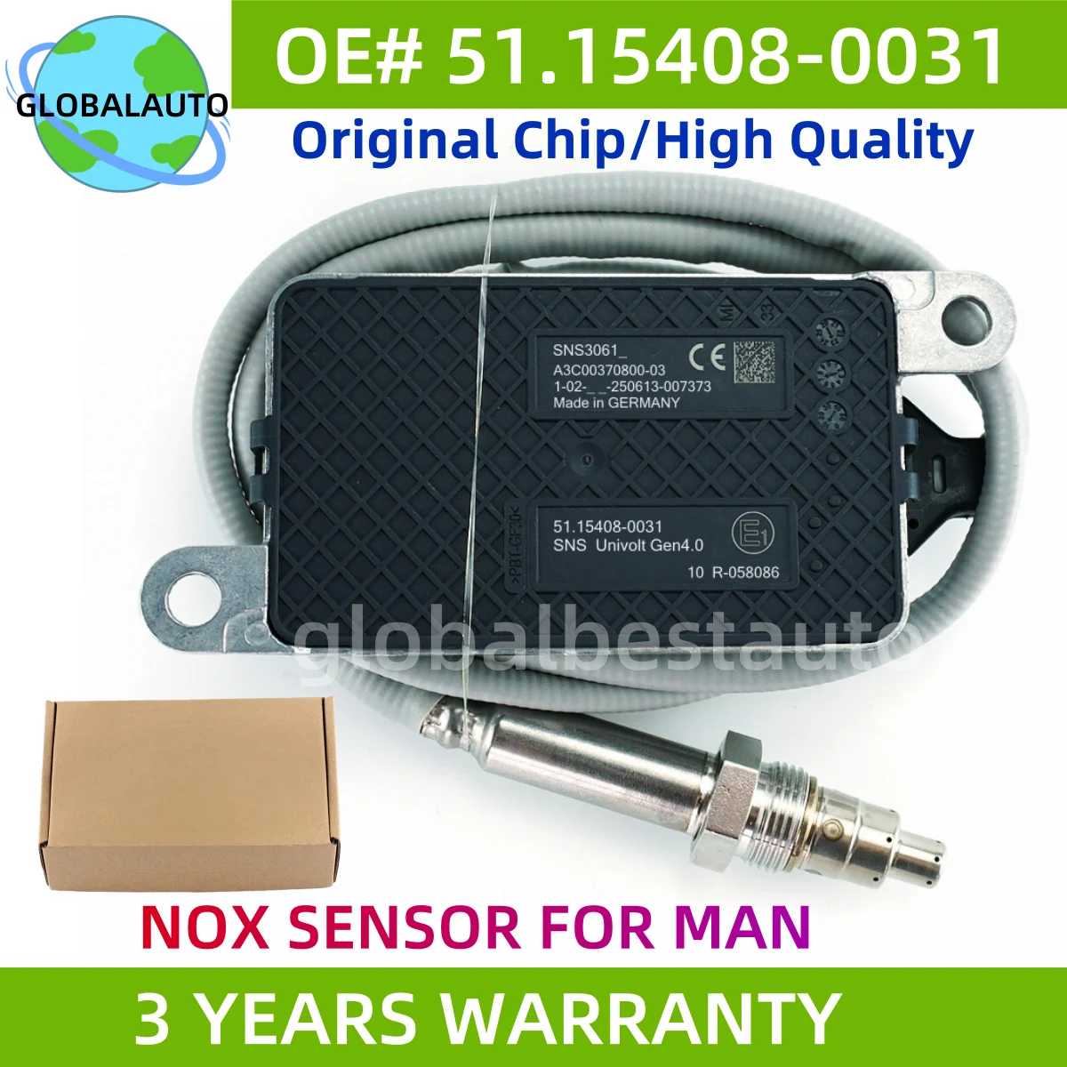 

Новый датчик оксида азота (NOx) 51154080031 (51.15408-0031, 51.15408.0031) для грузовиков MAN A3C00370800-03, высокое качество