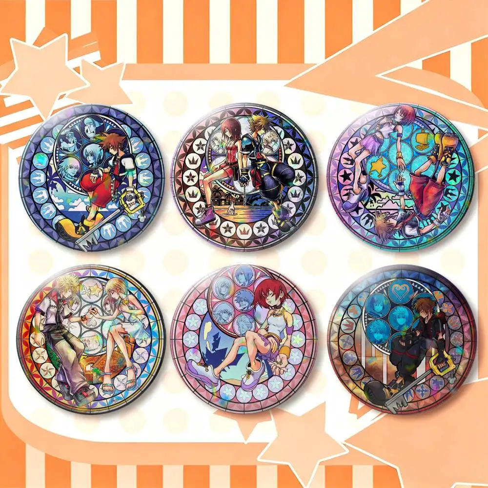 K-Kingdom Game H-Hearts  25mm 32mm 44mm 58mm 75mm Brooches Badges Pins for Accessories Gift