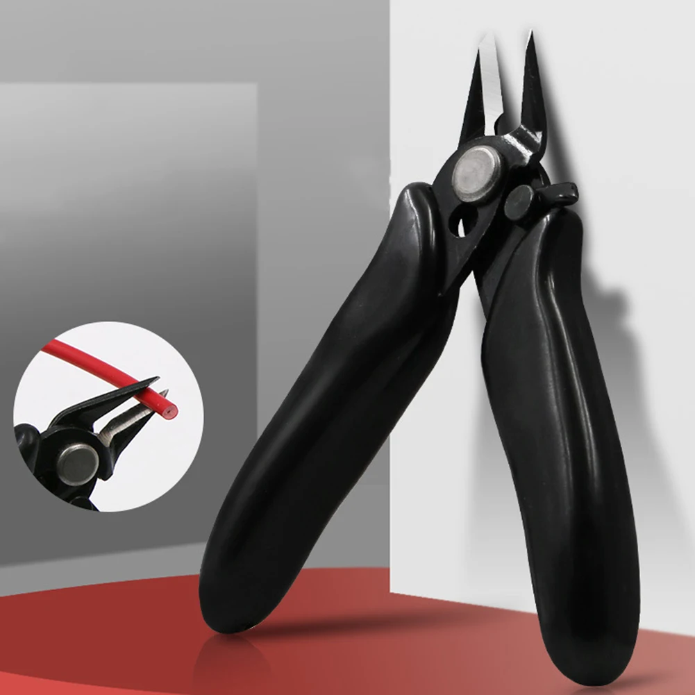 3.5 Inch Pliers Diagonal Pliers Compact And Portable Automatic Rebound Function Comfortable Grip PVC Handle Home