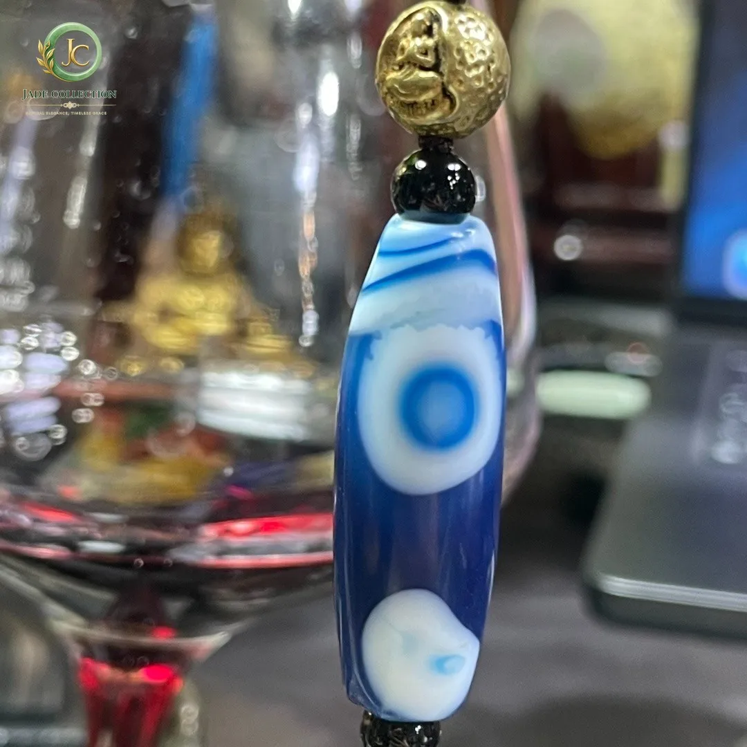 Tibetan Nepalese Himalayan Bead Ancient Agate Old Dzi Talisman eye Bead Amulet