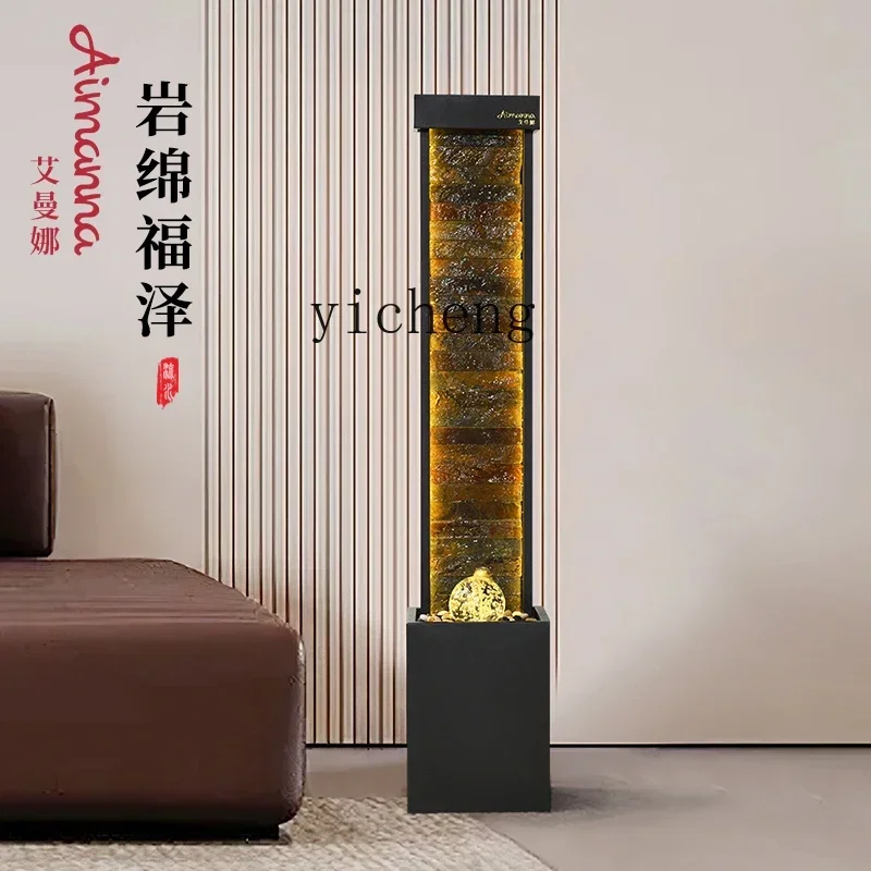 

XL flowing water ornament lucky living room circulating water decoration floor-to-ceiling water curtain wall fountain