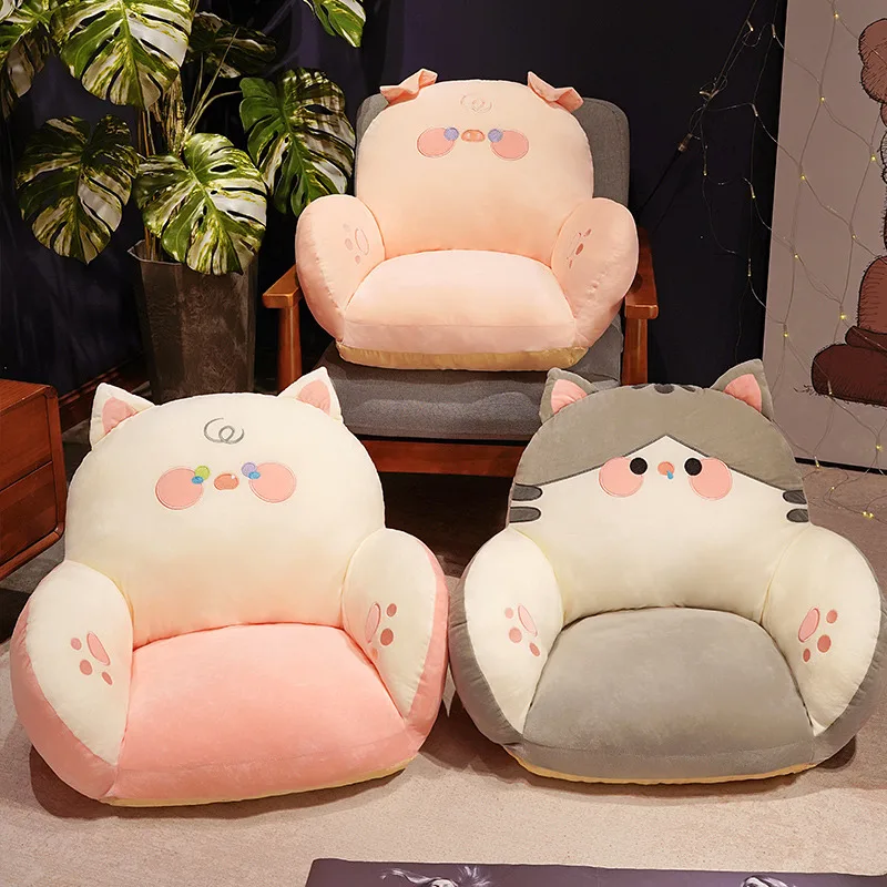 Sofa Seat Cute Cartoon Lazy Sofa Chair Plush Sit Seat Pillow Pads Protector Cushion Cotton Anti-slip Furniture for Children