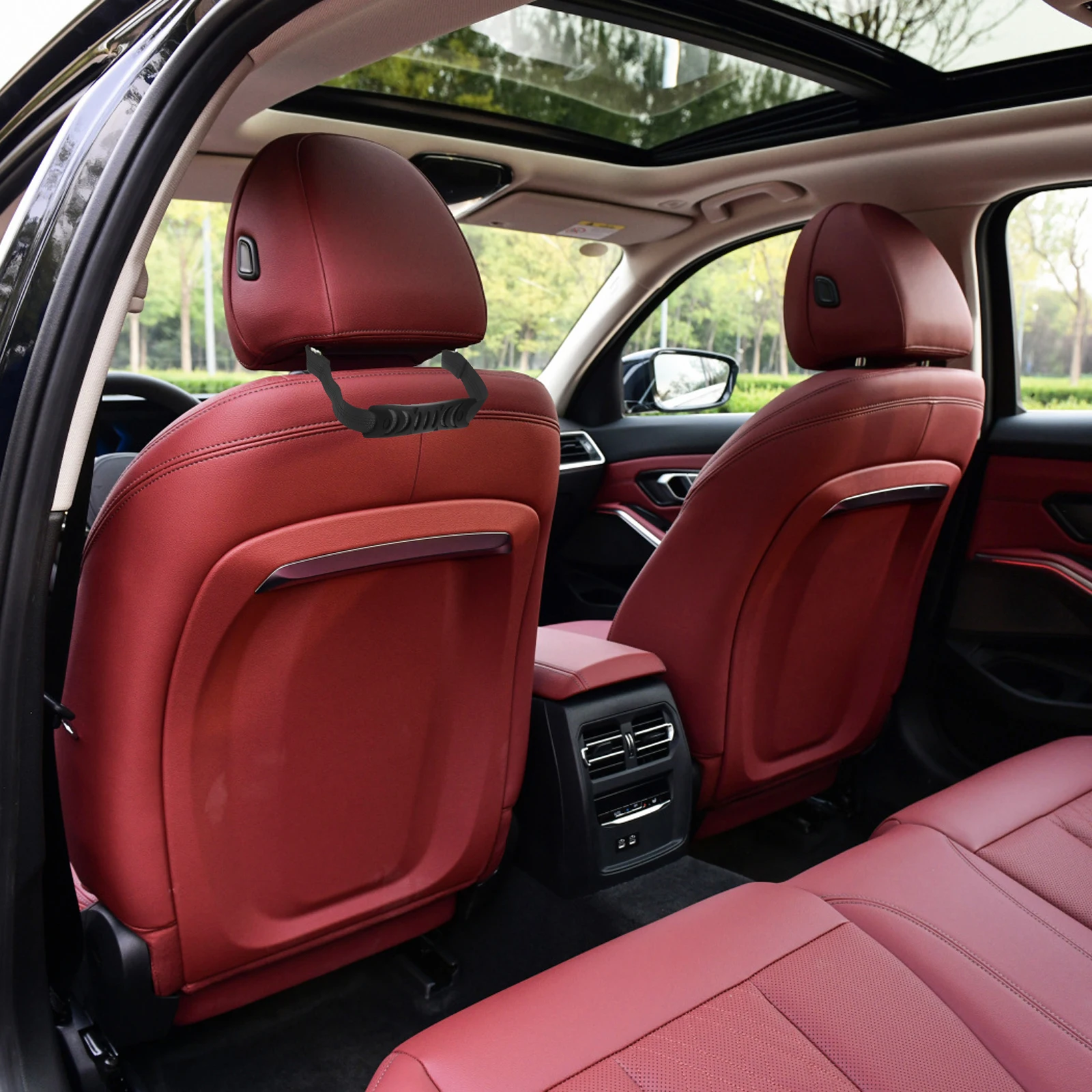 

2Pcs Car Support Handle Rear Seat Door Nylon Webbing Sturdy Durable Easy Install Car Supply