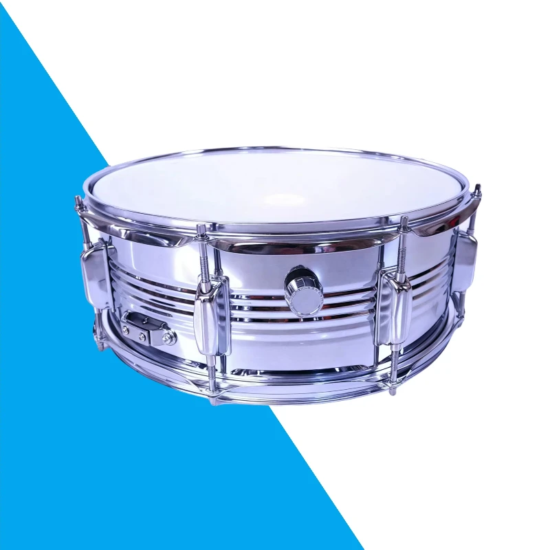 

14-Inch Stainless Steel Chamber March Snap Drum Various Colors Strap Percussion Instrument