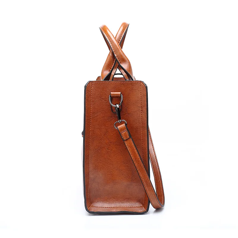 Frauen Umhängetaschen Dame Pu Leder Retro Handtasche Mädchen Kunstleder Umhängetasche Süßigkeiten Farbe Schulranzen Taschen – Detail 5