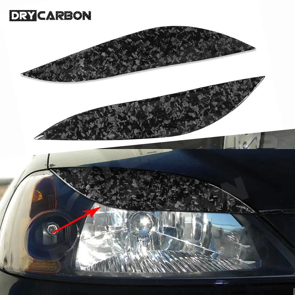 Кованое углеродное волокно, передние веки, брови, накладки, наклейки, чехол для Honda Civic 2001 2002 2003 Кованое углеродное волокно, передние веки, брови, накладки, наклейки, чехол для Honda Civic 2001 2002 2003