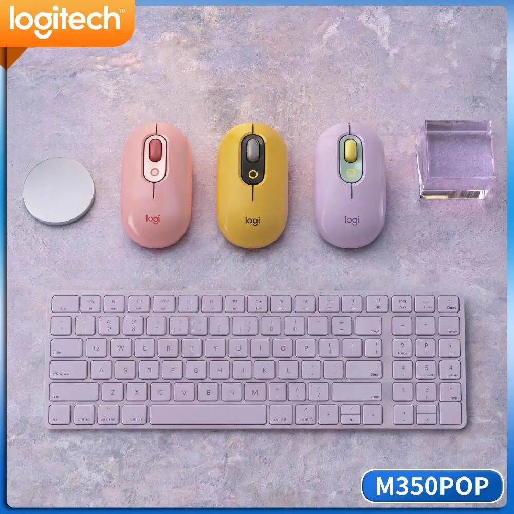 Logitech M350 POP Wireless Bluetooth Mouse Silent Scroll Auto‑Sleep For Hotel Management Staff Office Operations