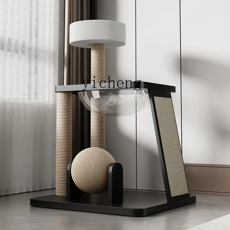 ZK solid wood black cat climbing frame small apartment does not occupy a small household home decoration accessories