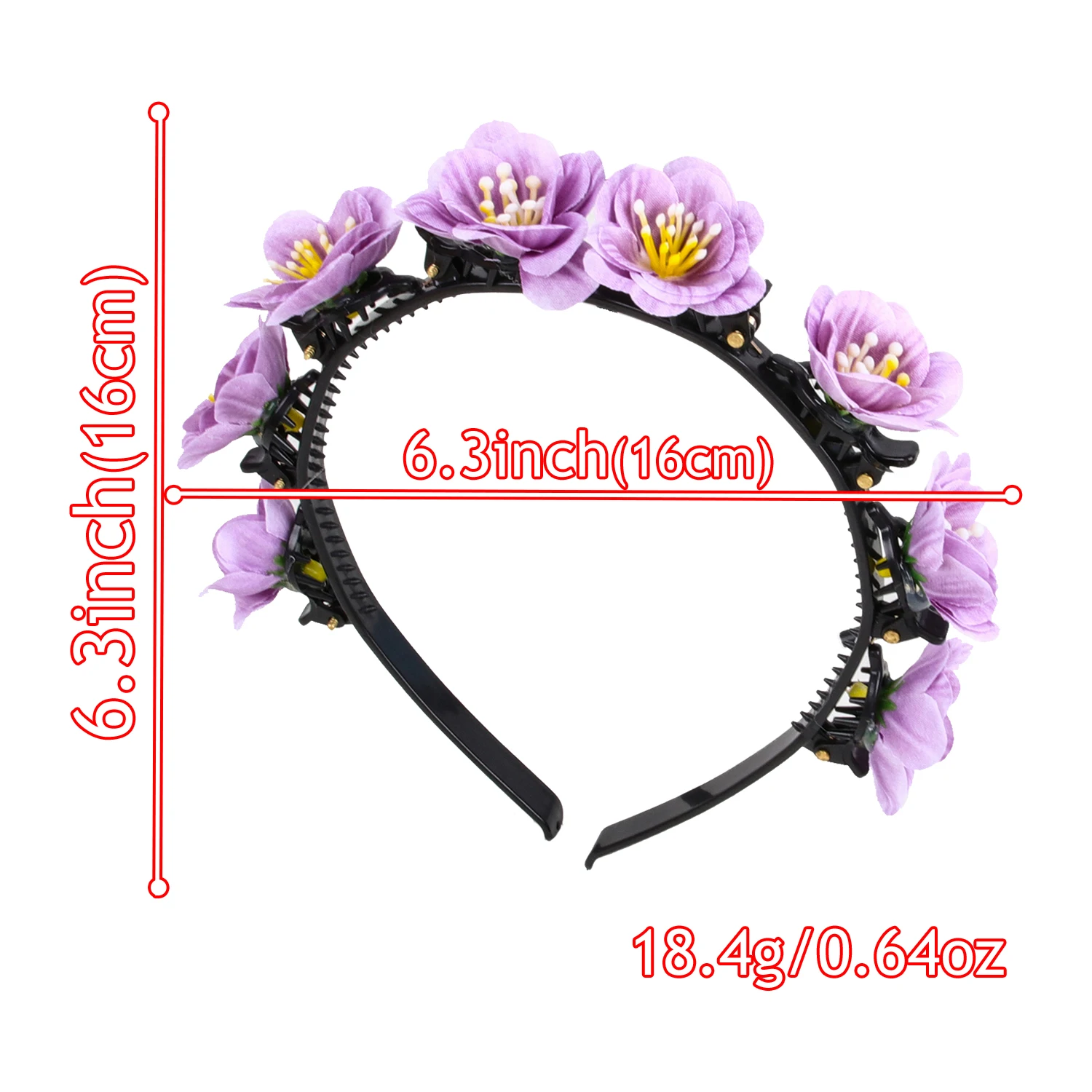 New Cute Flower Hairband for Girls Children Headbands with Hair Clip Flower Hairbands Birthday Gifts Headband Hair Accessories