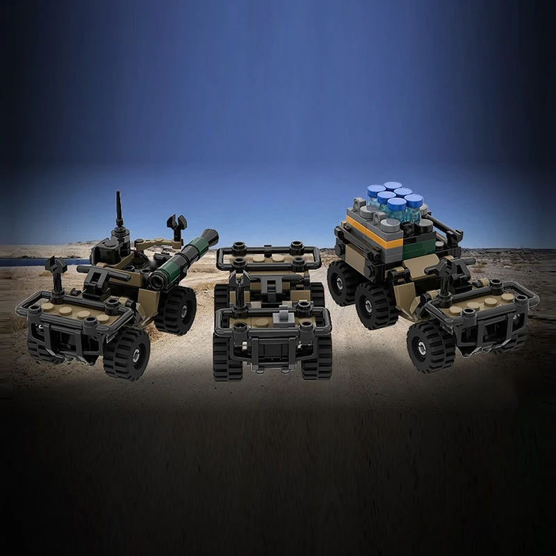 Tactical All-Terrain Vehicle Model MOC Building Bricks War Equipment Modular Technology Gifts Holiday Assemble Children Toy Suit
