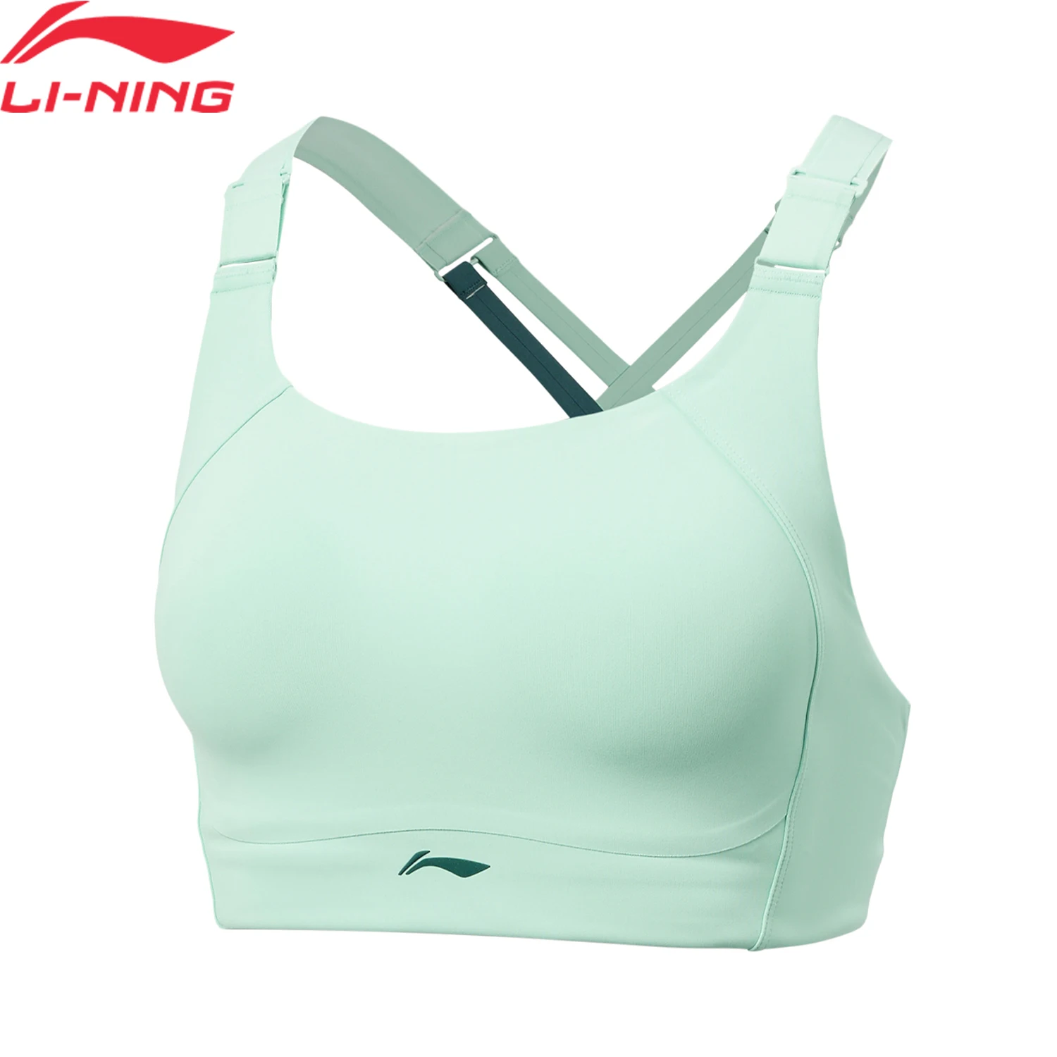 Li-Ning Women's Training Sports Bra LN SWEAT PROOF Stable Support 76%Polyester 24%Elastane Tight LiNing Corss Strap Bras AUBW010