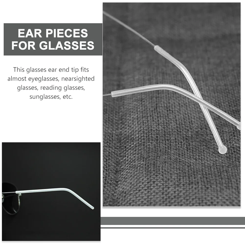

12Pairs Silicone Eyeglass End Tips Anti-Slip Glasses Ear Leg Sleeves for Comfortable Fit on Nearsighted Reading Sunglasses Work