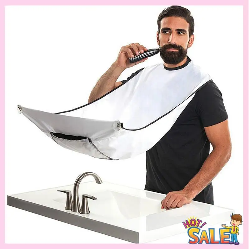 A88X Men Beard Shaving Apron Facial Shaving Adult Bib Shaving Cloth Cleaning Barber Cleaning Gift