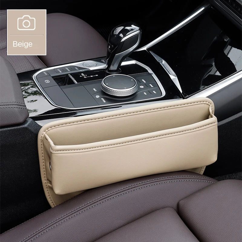 For Volvo S90 T5 T8 PU Leather Car Seat Gap Filler Storage Box Keep Your Belongings Secure & Organized Organizer Bag Accessories