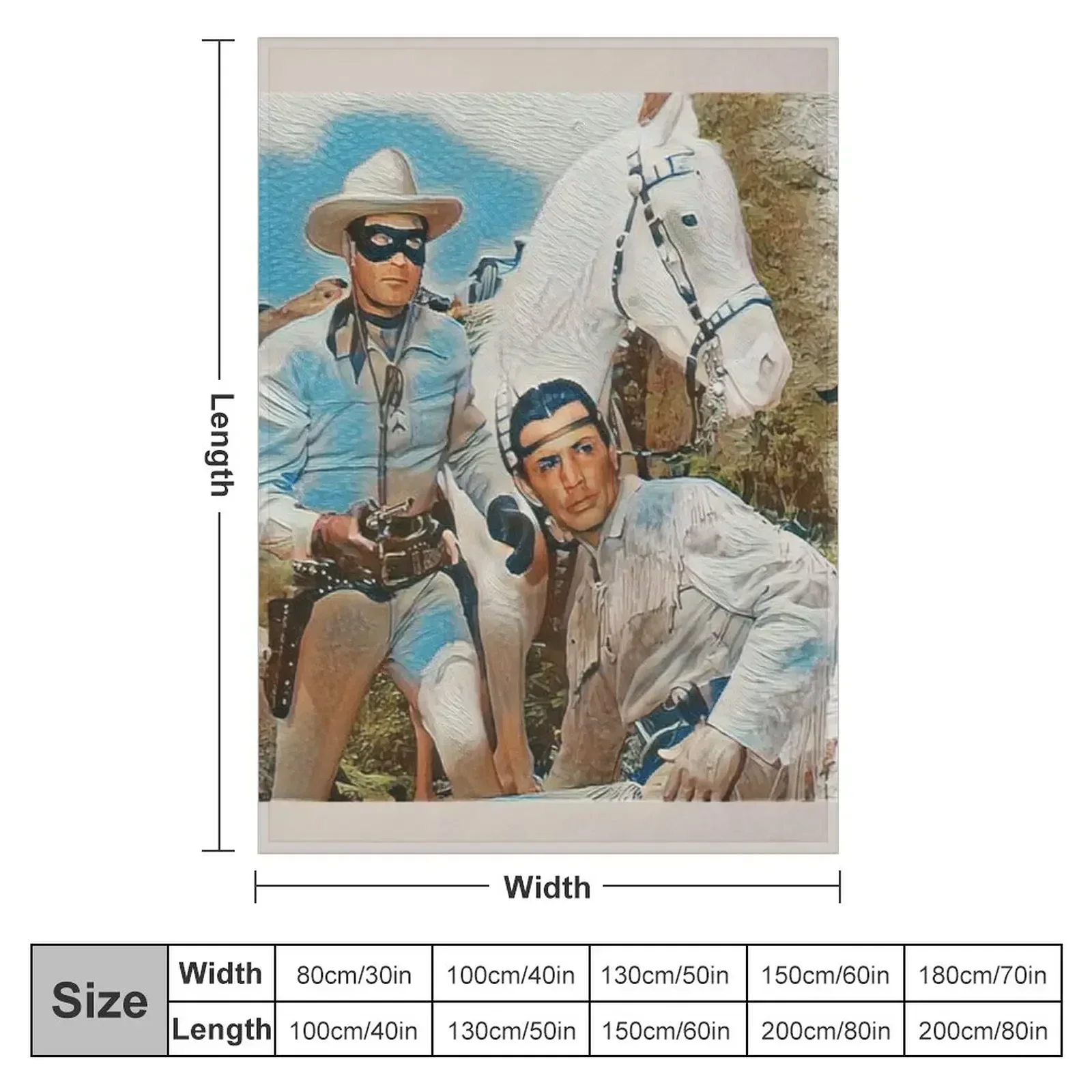The Lone Ranger - Swirl Throw Blanket couch cozy soft plush fuzzy picnic outdoor blanket