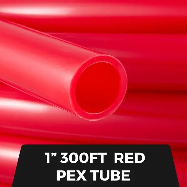 VEVOR Pex Pipe Tubing 1 Inch 300ft Pex Tubing Non-Barrier Radiant Water Plumbing Pipe Pex-B ?1' Non-Barrier/300FT/Red?
