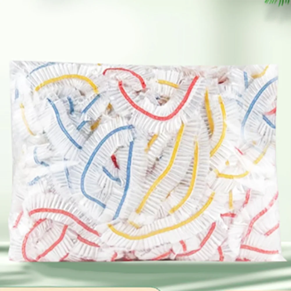 

100pcs White plastic wrap Elastic Mouth Fresh-Keeping Disposable Food Cover Cling Film Cover For Fruit Vegetable