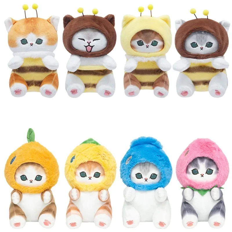 23cm Anime Cartoon Bee Fruit Mofusand Cat Plush Toys Kawaii Stuffed Plushie Doll Bedroom Decorations Children's Gifts