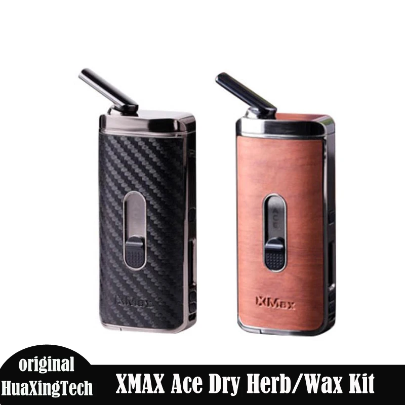 

Original XMAX Ace Dry Herb Wax Vaporizer Kit TC E Cigarettes Ceramic Chamber With Replaceable 2600mah 18650 Battery OLED Display