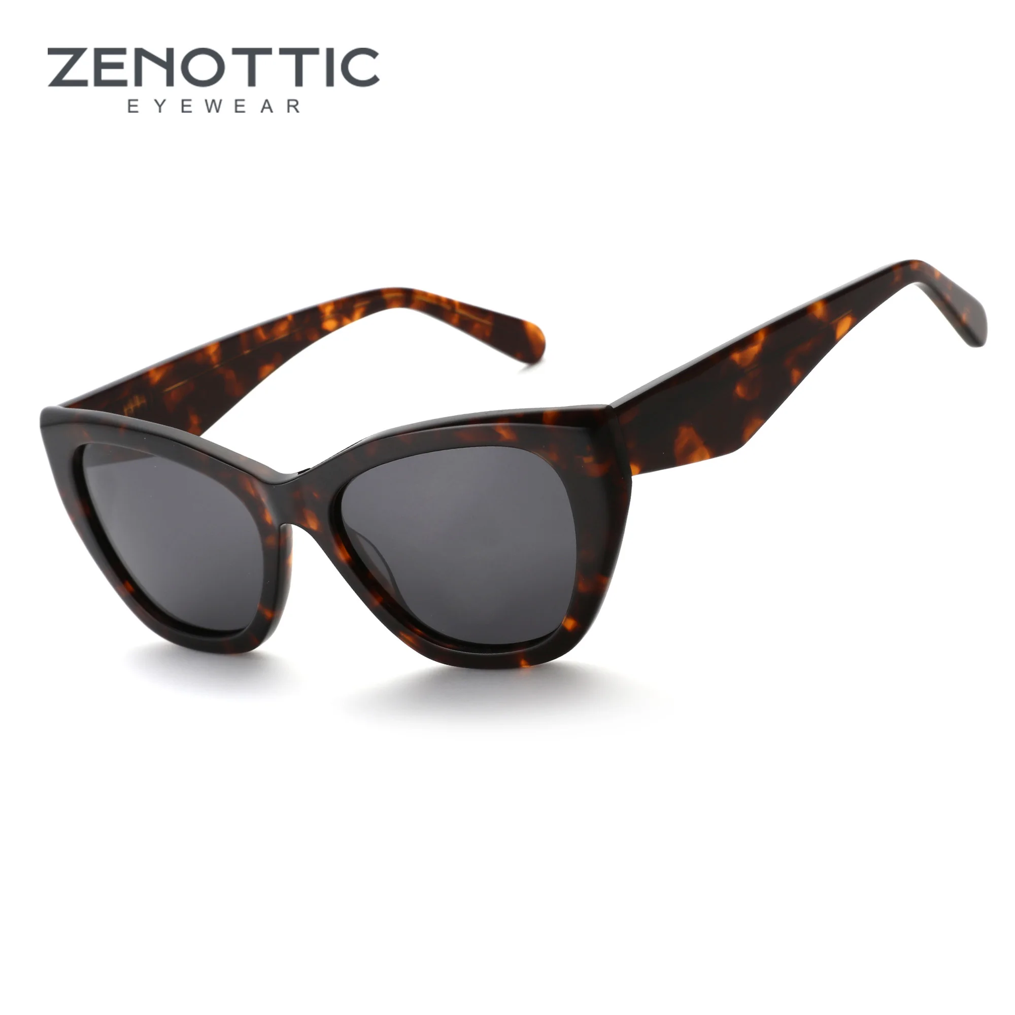 

ZENOTTIC Butterfly Polarized Sunglasses Women Handmade Acetate Shade UV400 Protection Square Sun Glasses for Shopping Gift