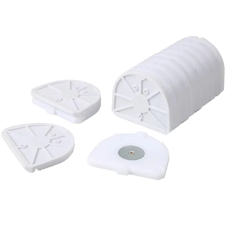 20 PCS Dentist Semicircle shape Plastic Plate Disposable With Metal Sheet Magnetic Base Recyclable On Pindex Dental Tool