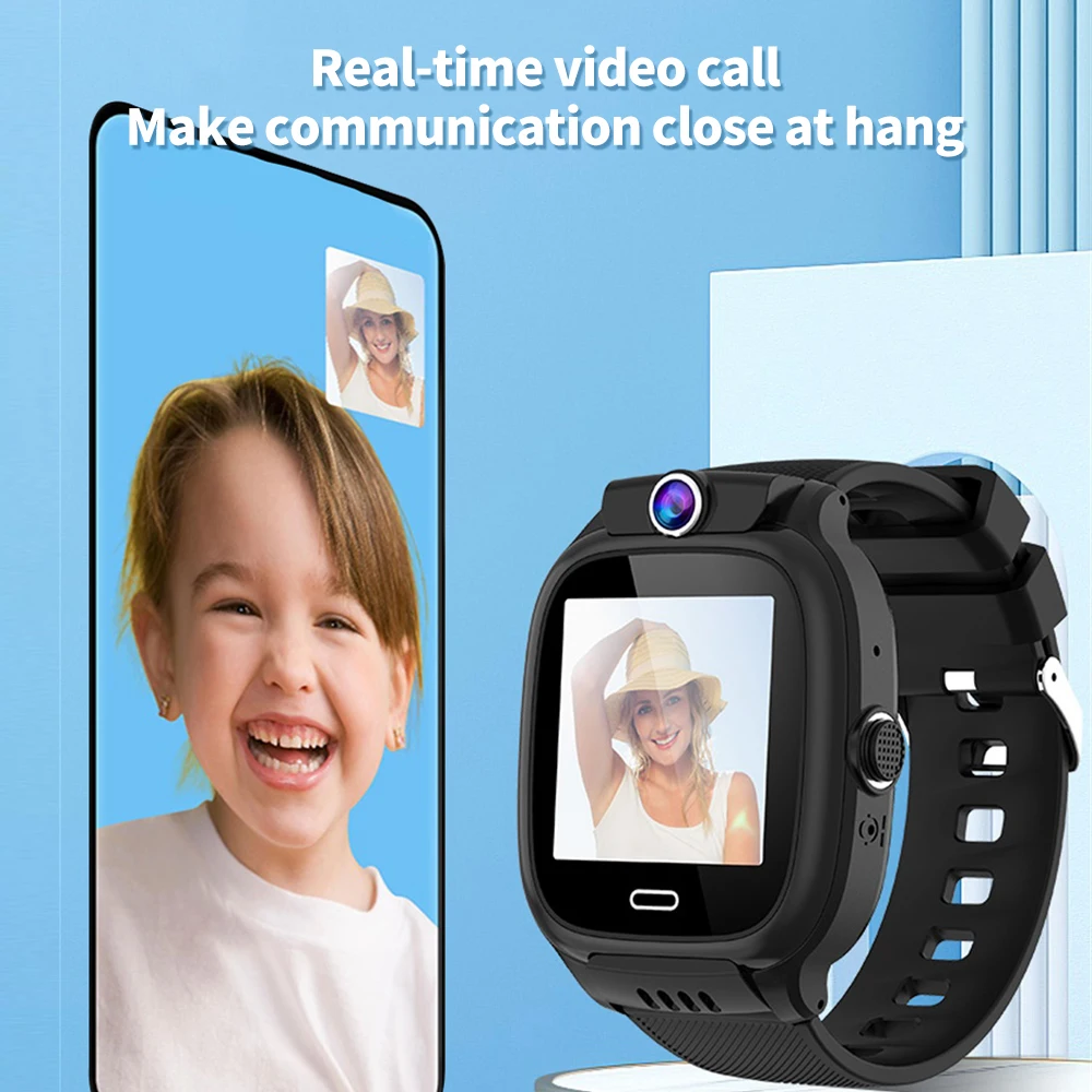 2024 ใหม่ 1.44 "เด็ก 4G Video Call สมาร์ทนาฬิกาตําแหน่ง WIFI SOS เด็กโทรศัพท์นาฬิกากันน้ําเครื่องคิดเลขนักเรียน smartwatch