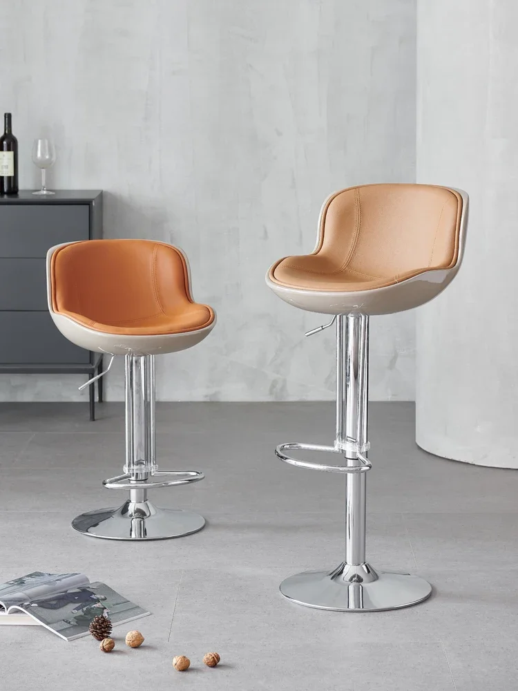 Italian minimalist liftable bar chair rotating high stool