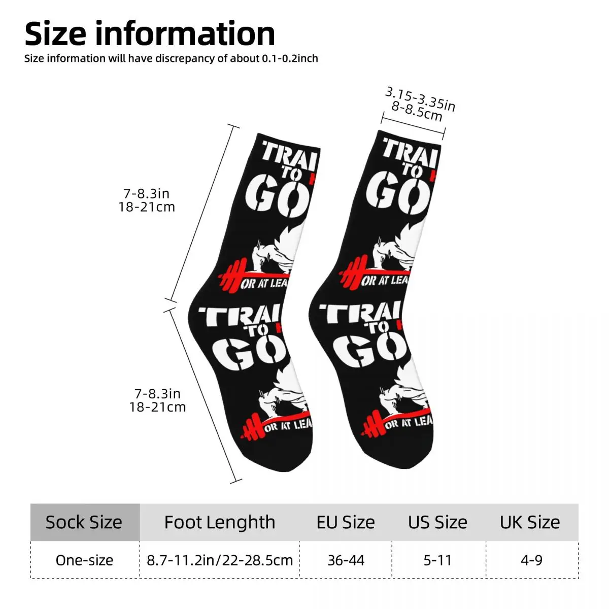 Vintage Training To Beat Goku Or At Least Krillin Fitness Gym Men\'s compression Socks Unisex GYM Street Style Pattern Printed