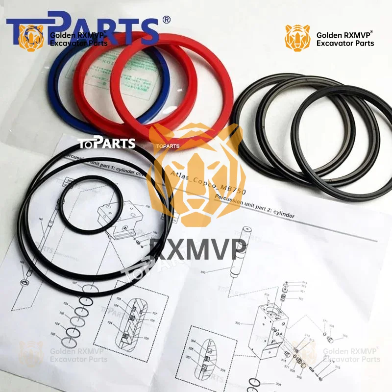 For Atlas Copco Mb750 Breaker Seal Kits 3363 0917 07 Mb750dp Hydraulic Hammer Repair Kit